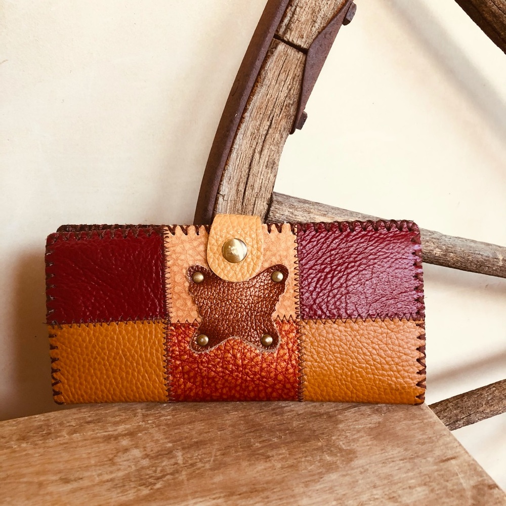 OOAK LEATHER WALLET Vtg 70’s Handmade Soft NEW!!!